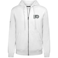 Philadelphia Flyers Levelwear Podium Chenille Logo Full-Zip Hoodie - White Hoodies