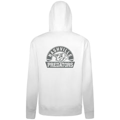Nashville Predators Levelwear Podium Chenille Logo Full-Zip Hoodie - White Hoodies