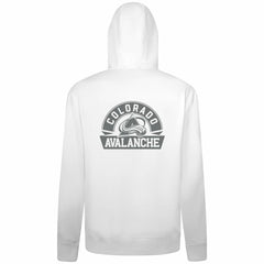 Colorado Avalanche Levelwear Podium Chenille Logo Full-Zip Hoodie - White Hoodies