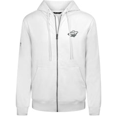 Minnesota Wild Levelwear Podium Chenille Logo Full-Zip Hoodie - White Hoodies
