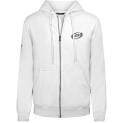 Carolina Hurricanes Levelwear Podium Chenille Logo Full-Zip Hoodie - White Hoodies