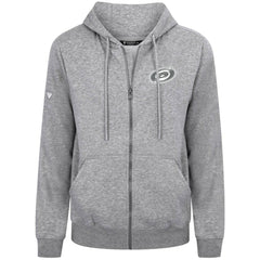 Carolina Hurricanes Levelwear Podium Chenille Logo Full-Zip Hoodie - Gray Hoodies