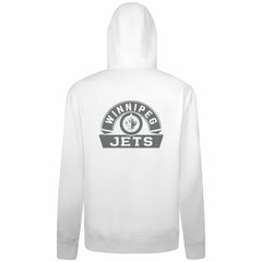 Winnipeg Jets Levelwear Podium Chenille Logo Full-Zip Hoodie - White Hoodies