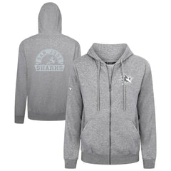 San Jose Sharks Levelwear Podium Chenille Logo Full-Zip Hoodie - Gray Hoodies