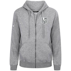 Vegas Golden Knights Levelwear Podium Chenille Logo Full-Zip Hoodie - Gray Hoodies