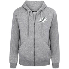 Tampa Bay Lightning Levelwear Podium Chenille Logo Full-Zip Hoodie - Gray Hoodies