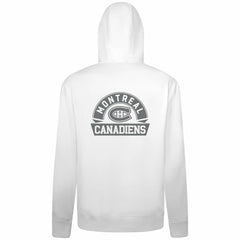 Montreal Canadiens Levelwear Podium Chenille Logo Full-Zip Hoodie - White Hoodies