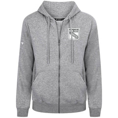 New York Rangers Levelwear Podium Banner Arch Full-Zip Hoodie - Gray Hoodies