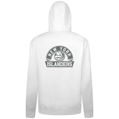 New York Islanders Levelwear Podium Banner Arch Full-Zip Hoodie - White Hoodies