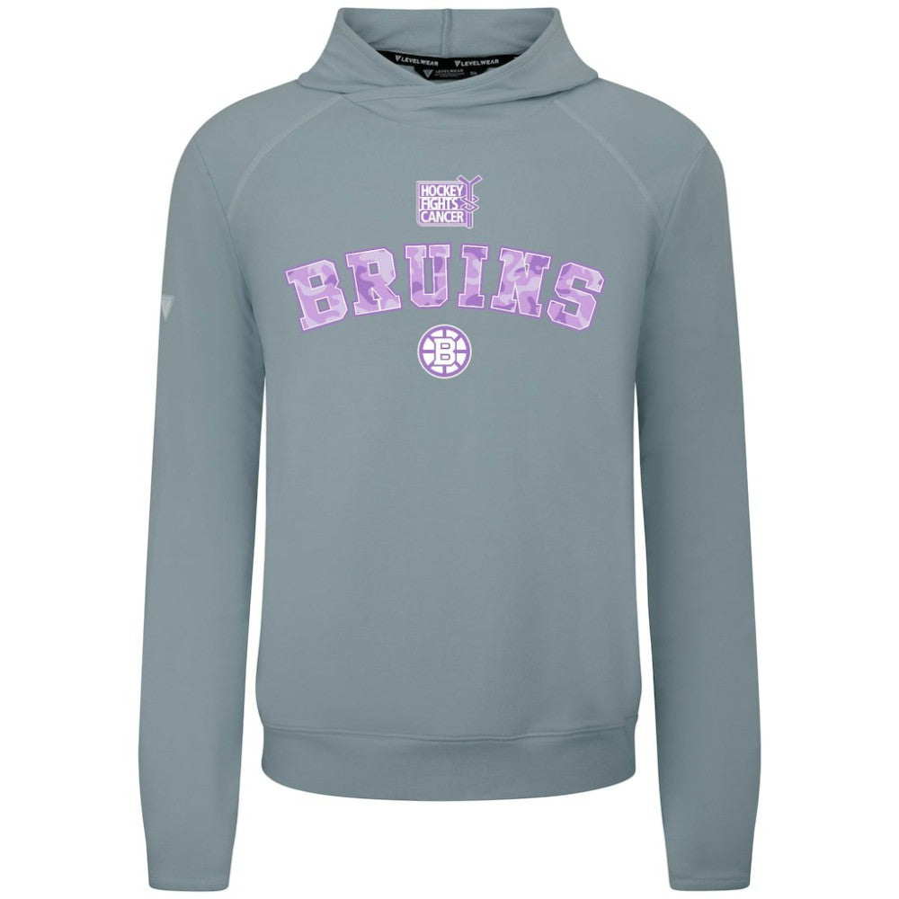 Boston Bruins Levelwear Hockey Fights Cancer Mandate Tri-Blend Hoodie - Gray Hoodies