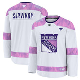 New York Rangers Fanatics Hockey Fights Cancer Survivor Practice Jersey - White Jerseys