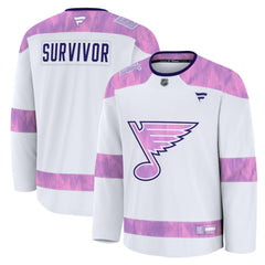 St. Louis Blues Fanatics Hockey Fights Cancer Survivor Practice Jersey - White Jerseys