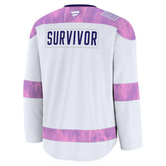 New Jersey Devils Fanatics Hockey Fights Cancer Survivor Practice Jersey - White Jerseys