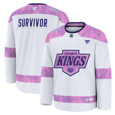 Los Angeles Kings Fanatics Hockey Fights Cancer Survivor Practice Jersey - White Jerseys