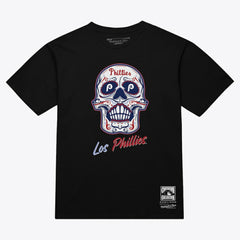 Philadelphia Phillies Women's Sugar Skull Boxy T-Shirt Black