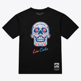 Chicago Cubs Women's Sugar Skull Boxy T-Shirt Black