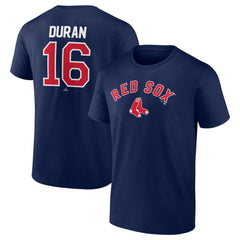 Jarren Duran Boston Red Sox Winning Streak Name & Number T-Shirt Navy