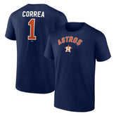 Carlos Correa Houston Astros Winning Streak Name & Number T-Shirt Navy