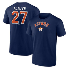 Jose Altuve Houston Astros Winning Streak Name & Number T-Shirt Navy