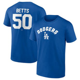 Mookie Betts Los Angeles Dodgers Winning Streak Name & Number T-Shirt Royal