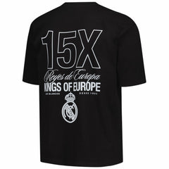 Real Madrid Peace Collective Unisex European Champions Heavyweight T-Shirt - Black online