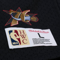Allen Iverson Philadelphia 76ers Mesh Name & Number Short Sleeve Hoodie - Black outlet
