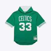 Larry Bird Boston Celtics Mesh Name & Number Short Sleeve Hoodie - Kelly Green online