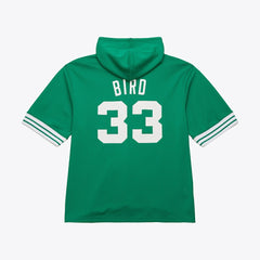Larry Bird Boston Celtics Mesh Name & Number Short Sleeve Hoodie - Kelly Green online