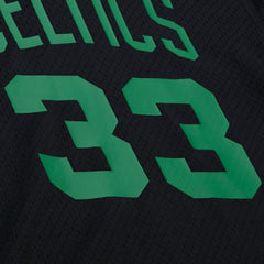 Larry Bird Boston Celtics Mesh Name & Number Short Sleeve Hoodie - Black discount