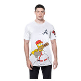 Atlanta Braves MLB x Simpsons Homer Wonderbat T-Shirt White