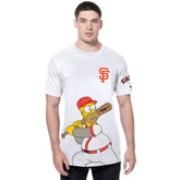 San Francisco Giants MLB x Simpsons Homer Wunderbat SS Tee White