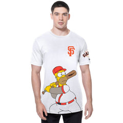 San Francisco Giants MLB x Simpsons Homer Wunderbat SS Tee White