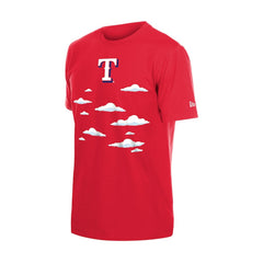 Texas Rangers MLB x Simpsons 2026 Collab Clouds T-Shirt Red