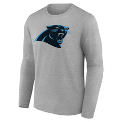 Carolina Panthers Team Authentic Personalized Name & Number Long Sleeve T-Shirt - Gray sale