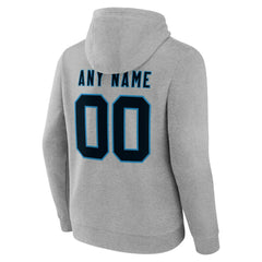 Carolina Panthers Team Authentic Personalized Name & Number Hoodie - Gray cheap