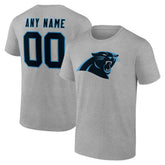 Carolina Panthers Team Authentic Personalized Name & Number T-Shirt - Gray for sale