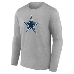 Dallas Cowboys Team Authentic Personalized Name & Number Long Sleeve T-Shirt - Gray outlet