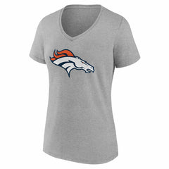 Denver Broncos Women's Team Authentic Personalized Name & Number V-Neck T-Shirt - Gray outlet