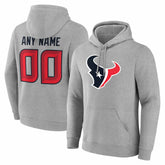 Houston Texans Team Authentic Personalized Name & Number Hoodie - Gray discount