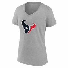 Houston Texans Women's Team Authentic Personalized Name & Number V-Neck T-Shirt - Gray sale