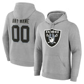 Las Vegas Raiders Team Authentic Personalized Name & Number Hoodie - Gray cheap