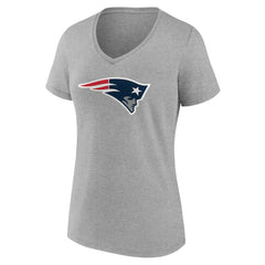New England Patriots Women's Team Authentic Personalized Name & Number V-Neck T-Shirt - Gray sale