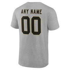 New Orleans Saints Team Authentic Personalized Name & Number T-Shirt - Gray for sale