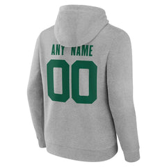 New York Jets Team Authentic Personalized Name & Number Hoodie - Gray for sale