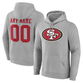 San Francisco 49ers Team Authentic Personalized Name & Number Hoodie - Gray online