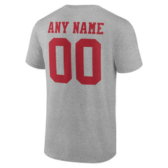 San Francisco 49ers Team Authentic Personalized Name & Number T-Shirt - Gray discount