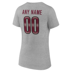 Washington Commanders Women's Team Authentic Personalized Name & Number V-Neck T-Shirt - Gray for sale