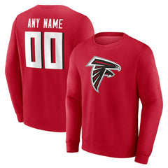 Atlanta Falcons Team Authentic Personalized Name & Number Sweatshirt - Red discount