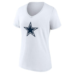 Dallas Cowboys Women's Team Authentic Personalized Name & Number V-Neck T-Shirt - White online