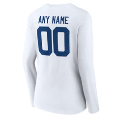 Indianapolis Colts Women's Team Authentic Personalized Name & Number Long Sleeve V-Neck T-Shirt - White online